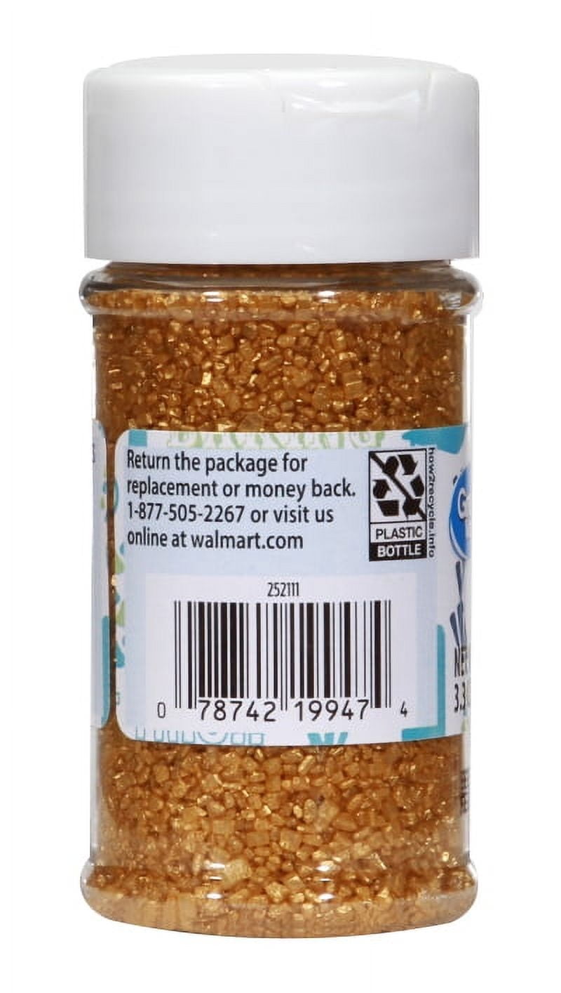 (6 pack) Great Value Gold Sparkling Sugar, 3.3 oz