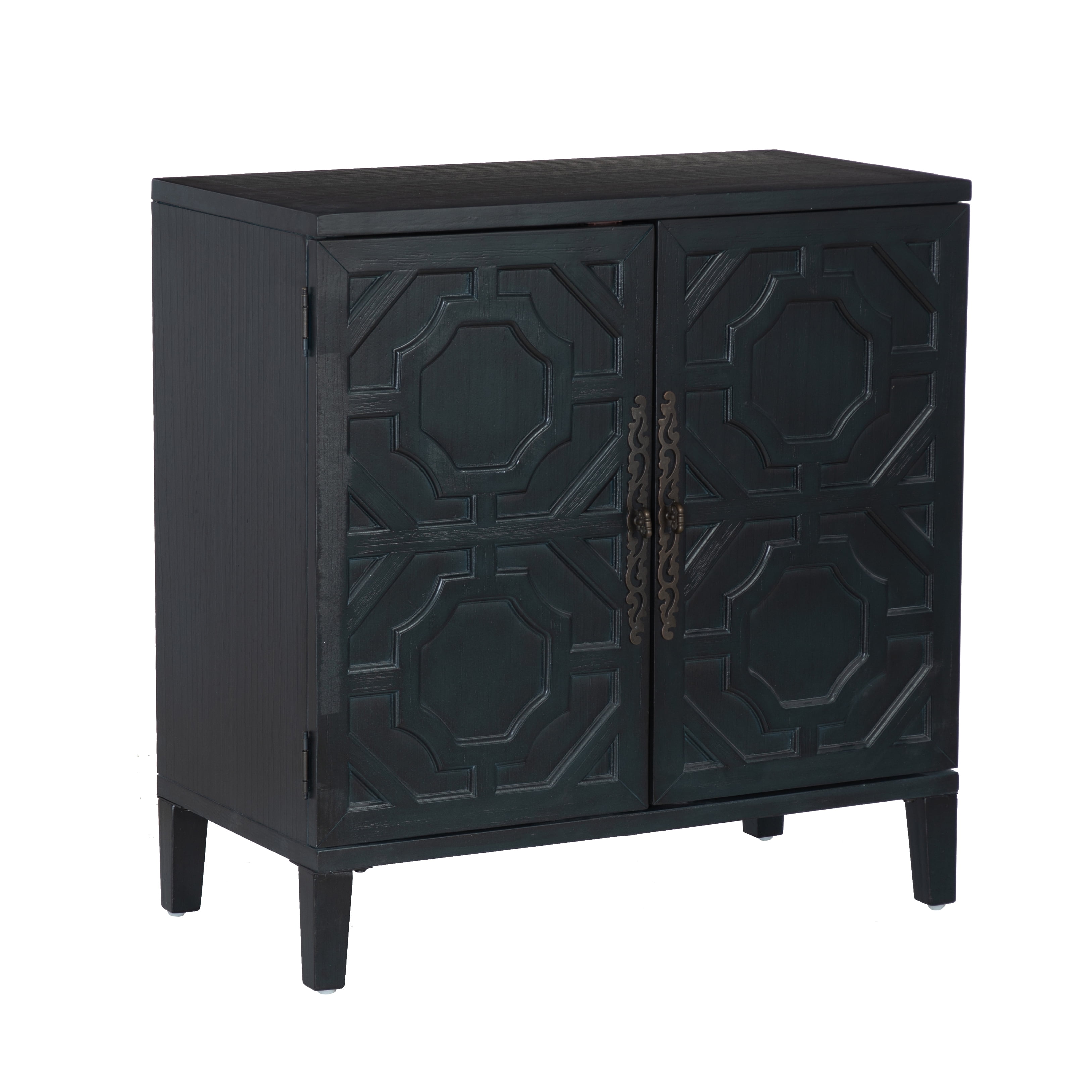 Credenza Nathan James Kova In Stile Boho-Chic - Mobile Con Ante In Rattan E Telaio In Metallo, Colore Bianco/Bastone/Ottone