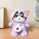 thumbnail image 5 of Peluche de gato de 11,81 pulgadas, muñeco de peluche, almohadas suaves y juguetes de peluche. Lila, 5 of 8