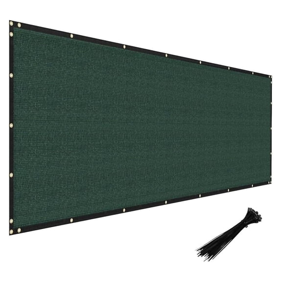 Privacy Fence Screen Heavy Duty Windscreen Fencing Mesh Fabric Shade Net Cover with Brass Grommtes for Outdoor Wall Garden Yard Pool Deck, 6'x99' Green
