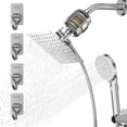 thumbnail image 1 of Regadera para Baño con Filtro, 10" Cabeza de Ducha Antióxido con Shower Head de Mano, 20 Capas de Filtrado, Regadera Cuadrada de Alta Presion, con 2 Cartuchos Filtrantes y Todos Los, 1 of 8