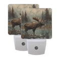 thumbnail image 7 of Elk at Water Edge in Forest Night Light 2 Pack LED Nightlight Plug into Wall Dusk to Dawn Sensor Soft White, 7 of 7