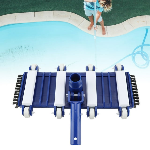 Pool Vacuum Brush Head, Pond Pool Cleaning Brushes Replacement Cleaner Vacuum Head for 1.5inch Hose Connector Easy to Operate Soft Brush for Swimming Pool Cleaning
