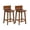 Walnut, variant on Furnibear Swivel Bar Stools Set of 2 with Backrests, Linen Seats and Rubber Wood Frame for Kitchen Island, Gray