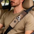 thumbnail image 5 of Xoenoiee Dachshund Paw Pattern Car Accessories Set of 5, PU Leather Car Seats Cover Protector, Seatbelt Cover, Auto Armrest Cover Protector for Most Vehicle, SUV, Truck, 5 of 7
