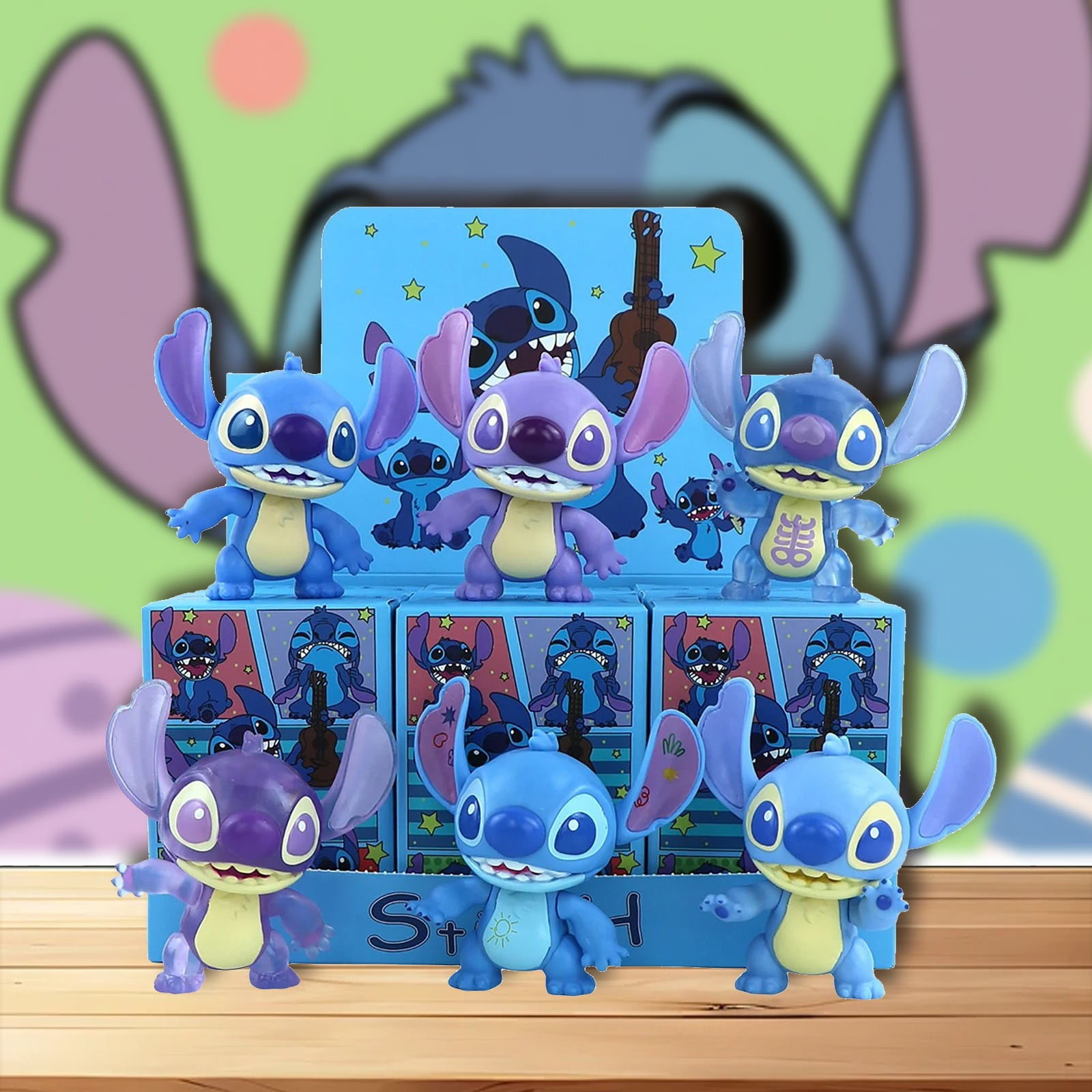 Stitch Blind Box Collectibles, 6 Pcs Limited Edition Surprise