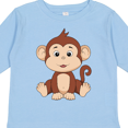 thumbnail image 4 of Inktastic Cute Brown and Tan Monkey Boys or Girls Long Sleeve Toddler T-Shirt, 4 of 5