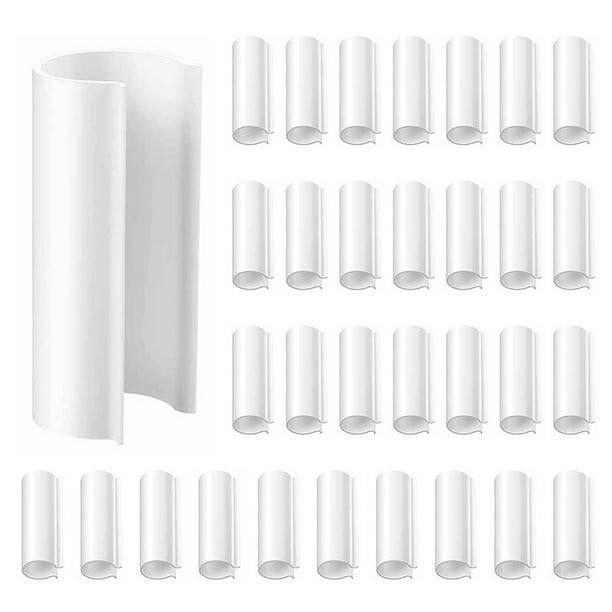 RUNOLIG 32pcs White Snap Clamps For Greenhouses Pvc Pipe, Row Covers