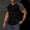 New-Black, variant on Summer Men's Short-Sleeve T-Shirt Stylish Two-Tone Ribbed V-Neck Top Casual Comfortable Breathable Stretch Sports T-Shirts