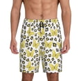 thumbnail image 3 of Lsque Leopard And Butterfly Mens Sleep Pajama Shorts,Short Pajama Pants, Cotton Ultra-Soft Knit-Large, 3 of 9