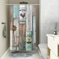 thumbnail image 3 of Farmhouse Rustic Small Shower Stall Curtain Size 36" x 72", Vintage Country Wood Narrow Stand up Shower Curtains for Bathroom Decor Polyester Fabric Set, 3 of 6