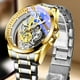 thumbnail image 4 of Reloj de hombre completamente automático transparente hueco de doble cara, no mecánico, resistente al agua y luminoso, 4 of 6
