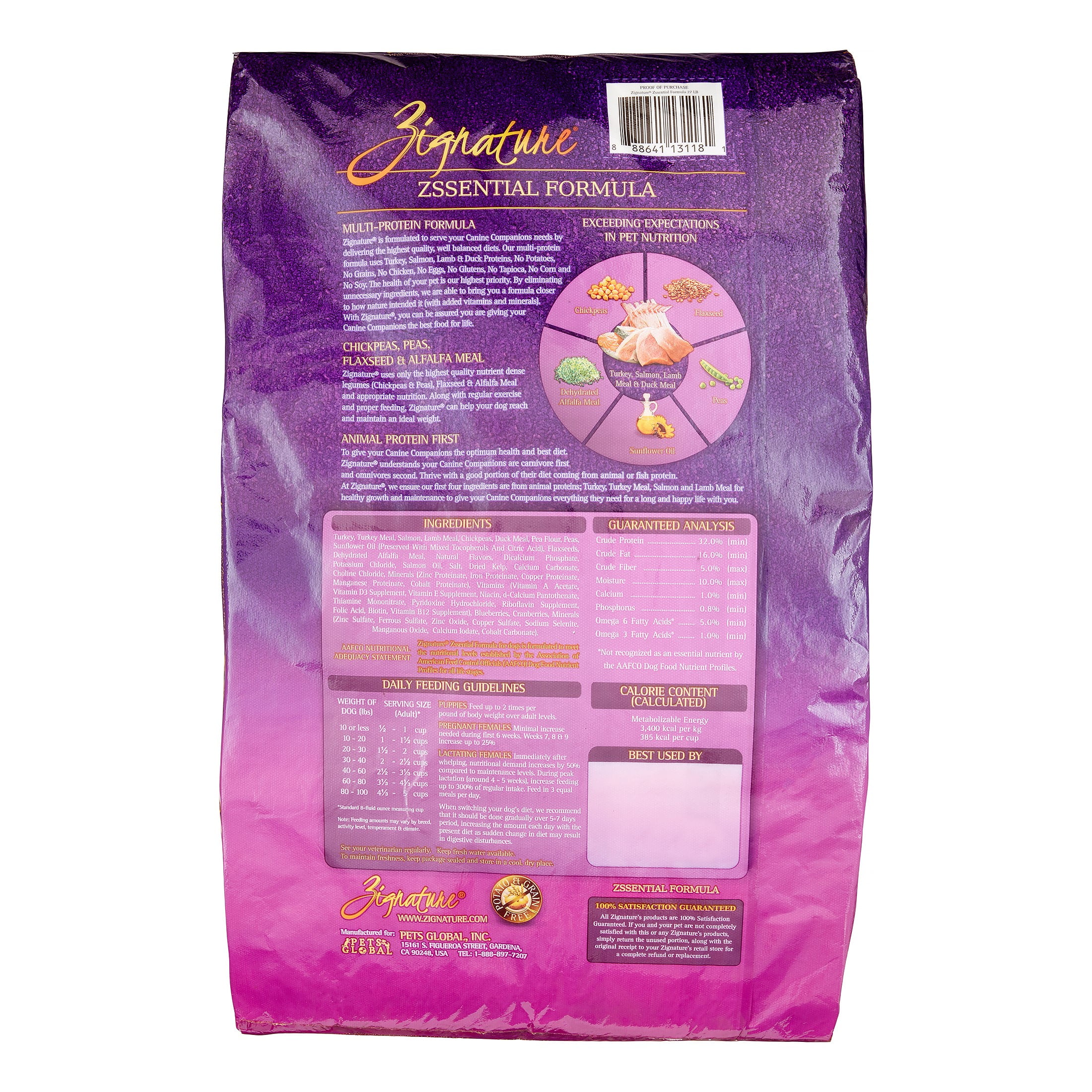 zignature dog food walmart