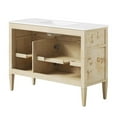 thumbnail image 5 of Modway Elysian 48" Single Sink Wood Bathroom Vanity in White/Burl Oatmeal, 5 of 17