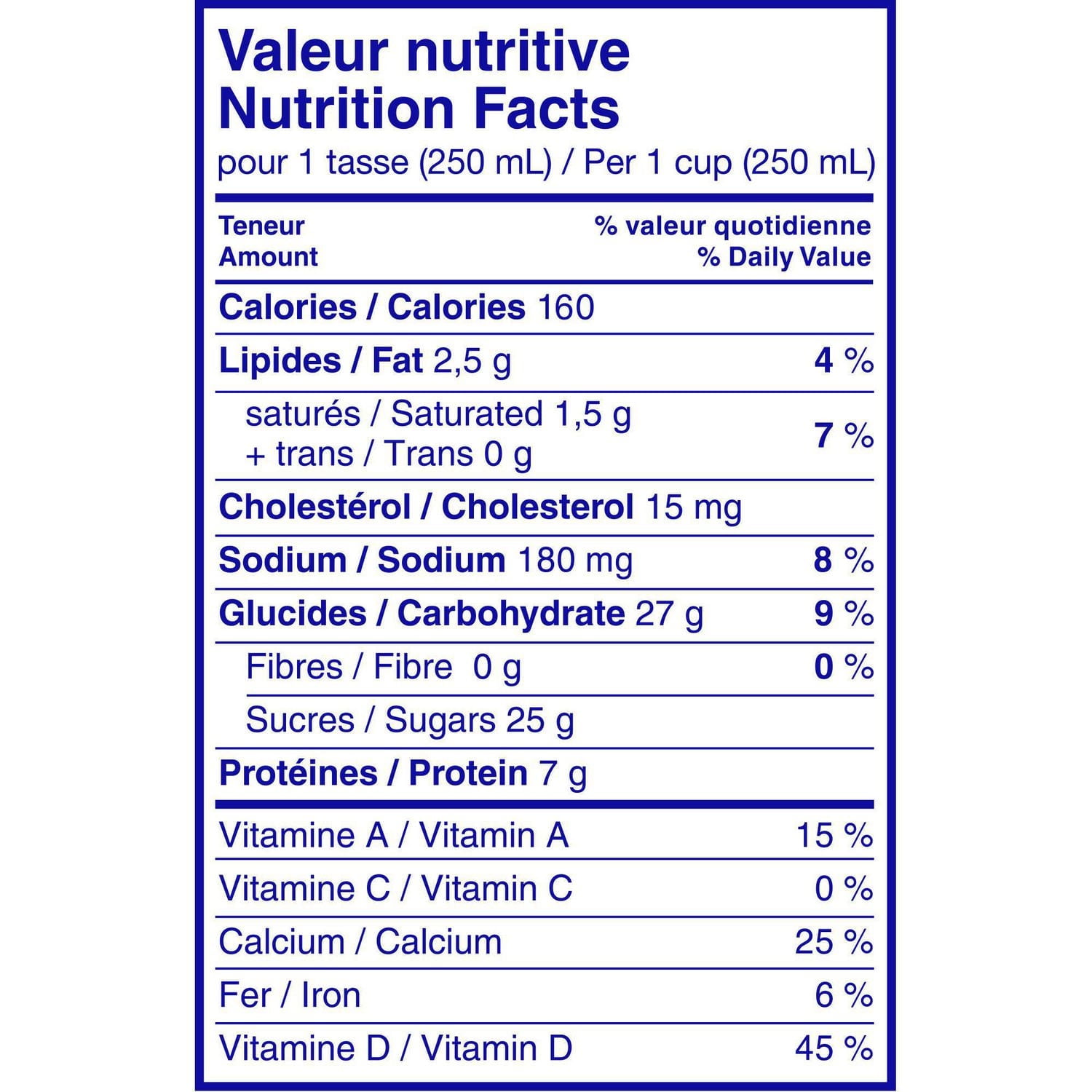 Lait au chocolat partiellement écrémé 1 % Québon