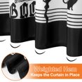 thumbnail image 6 of Ikfashoni Halloween Shower Curtain with Hooks, Black Cat Skull Fabric Halloween Bathroom Decor, 70"X69", 6 of 9
