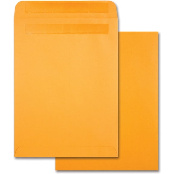 High Bulk Self-Sealing Envelopes, #10 1/2, Cheese Blade Flap, Redi-Seal Closure, 9 X 12, Brown Kraft, 100/box | Bundle of 5 Boxes