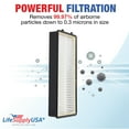 thumbnail image 3 of LifeSupplyUSA 2-in-1 True HEPA Air Cleaner Replacement Filter + Activated Carbon Charcoal Compatible with Hunter F1701HE/21 HT1701 30100 Air Purifiers, 3 of 5