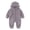 08-Purple, variant on Annhoo Newborn Boys Girls Fleece Rompers Fall Winter Infant Long Sleeve Button Down Hooded Jumpsuits with Cute Ears