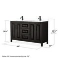 thumbnail image 2 of Wyndham Collection Wcv252560d-Vca-M24 Daria 60" Free Standing Double Basin Vanity Set -, 2 of 7