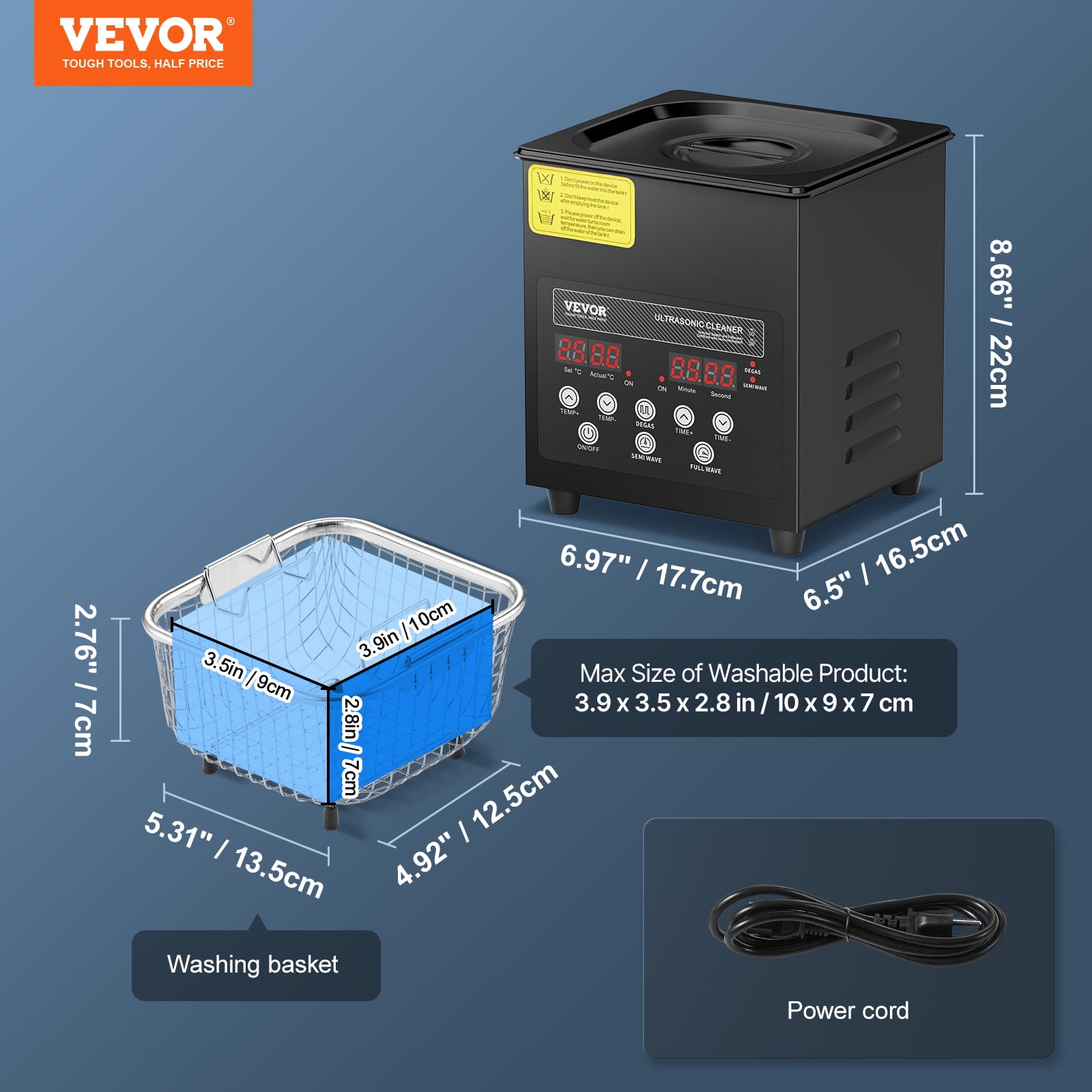 KFFKFF 2L Ultrasonic Cleaning Device, 60W Electronic Sonic Cleaner with Soft Setting & Enhanced Degassing, 40kHz Ultrasonic Cleaning Equipment with Heat & Timing Functions for Ornaments, Eyewear