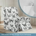 thumbnail image 3 of HELLHERO Butterfly Print Lazyboy Covers Slipcover 4 Piece Recliner Cover 1 Seat Extra Large Fitted Cover for Recliner Chair with Foot Rest, 3 of 8