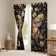 thumbnail image 4 of Homewish Mystic Butterfly Animal Black Out Curtains, Hippie Flower Floral Curtains Pack of 2 (42x63 Each), Bohemian Mandala Style Bedroom Curtains, Curtains and Drapes Home Decor, 4 of 7