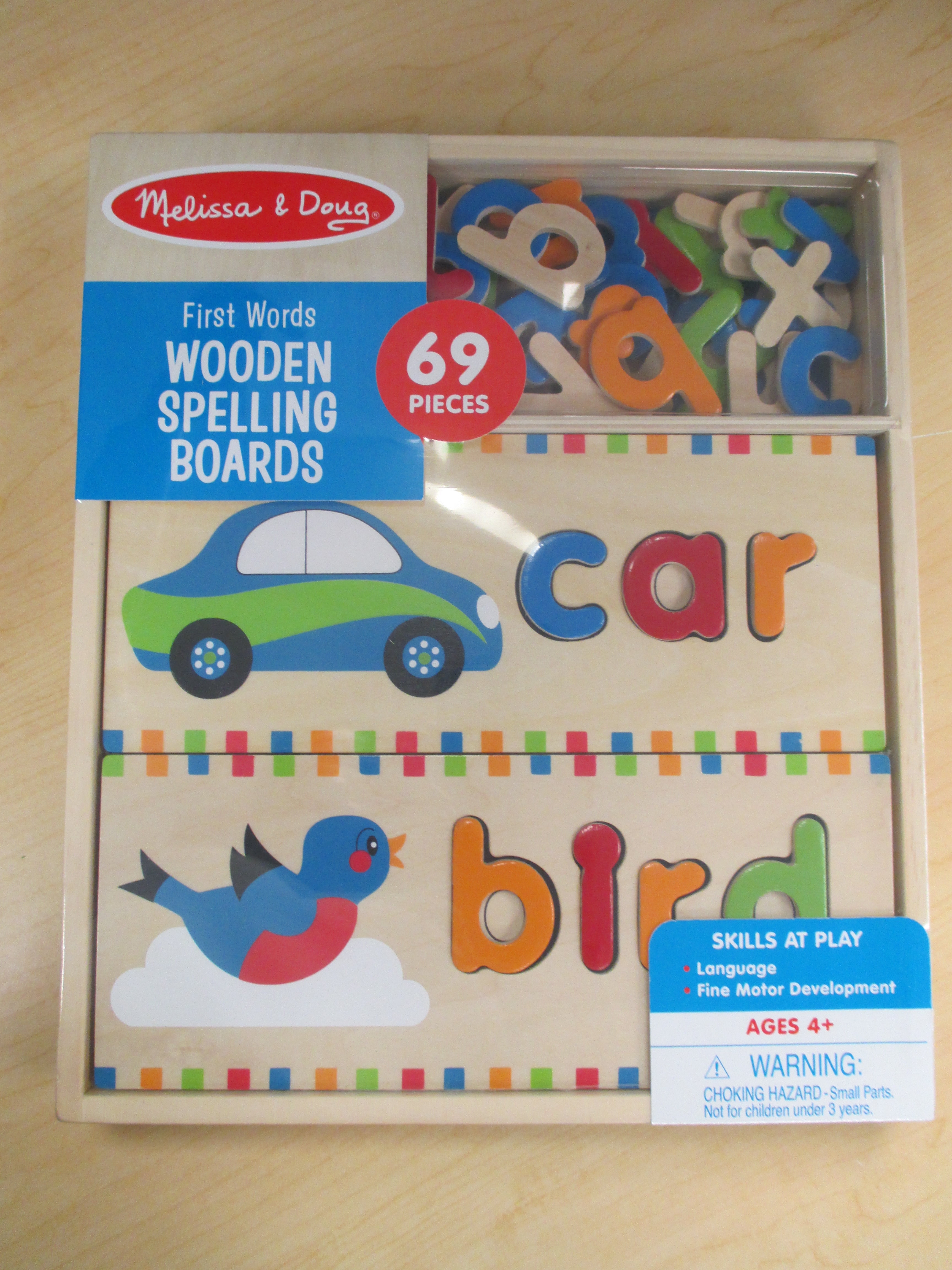 melissa and doug first words wooden spelling boards