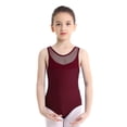 thumbnail image 2 of iiniim Girls Sleeveless Mesh Splice Criss Cross Back Ballet Dance Leotard Bodysuit, 2 of 7