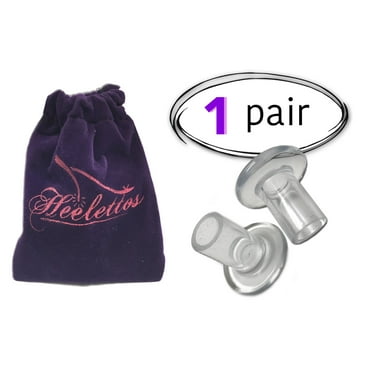 Heelettos Clear High Heel Shoes Protectors 1 Pair with Free Carry Pouch
