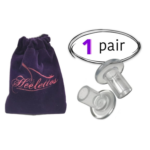 Heelettos Clear High Heel Shoes Protectors 1 Pair with Free Carry Pouch