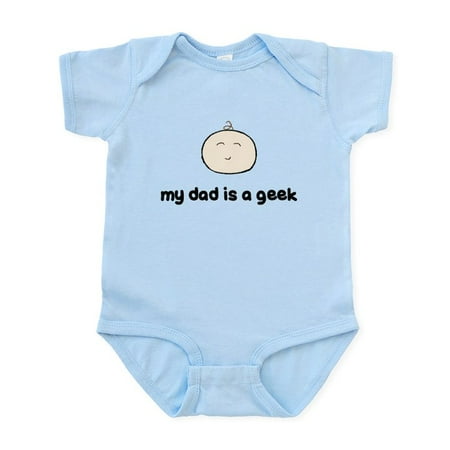 

CafePress - MY DAD IS A GEEK Infant Bodysuit - Baby Light Bodysuit Size Newborn - 24 Months