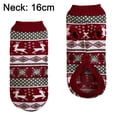 thumbnail image 2 of Autumn Winter Christmas Double Deer Pet Sweater Knitted Snowflake Dog Clothes - xs, 2 of 6