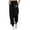 Black, variant on Wancir Women’s Casual Fleece Sweatpants High Waisted Cinch Bottom Lounge Baggy Joggers Pants