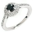 thumbnail image 4 of Pompeii 1ct Black Diamond Engagement  Halo Ring 14K White Gold (Black,AAA), 4 of 4