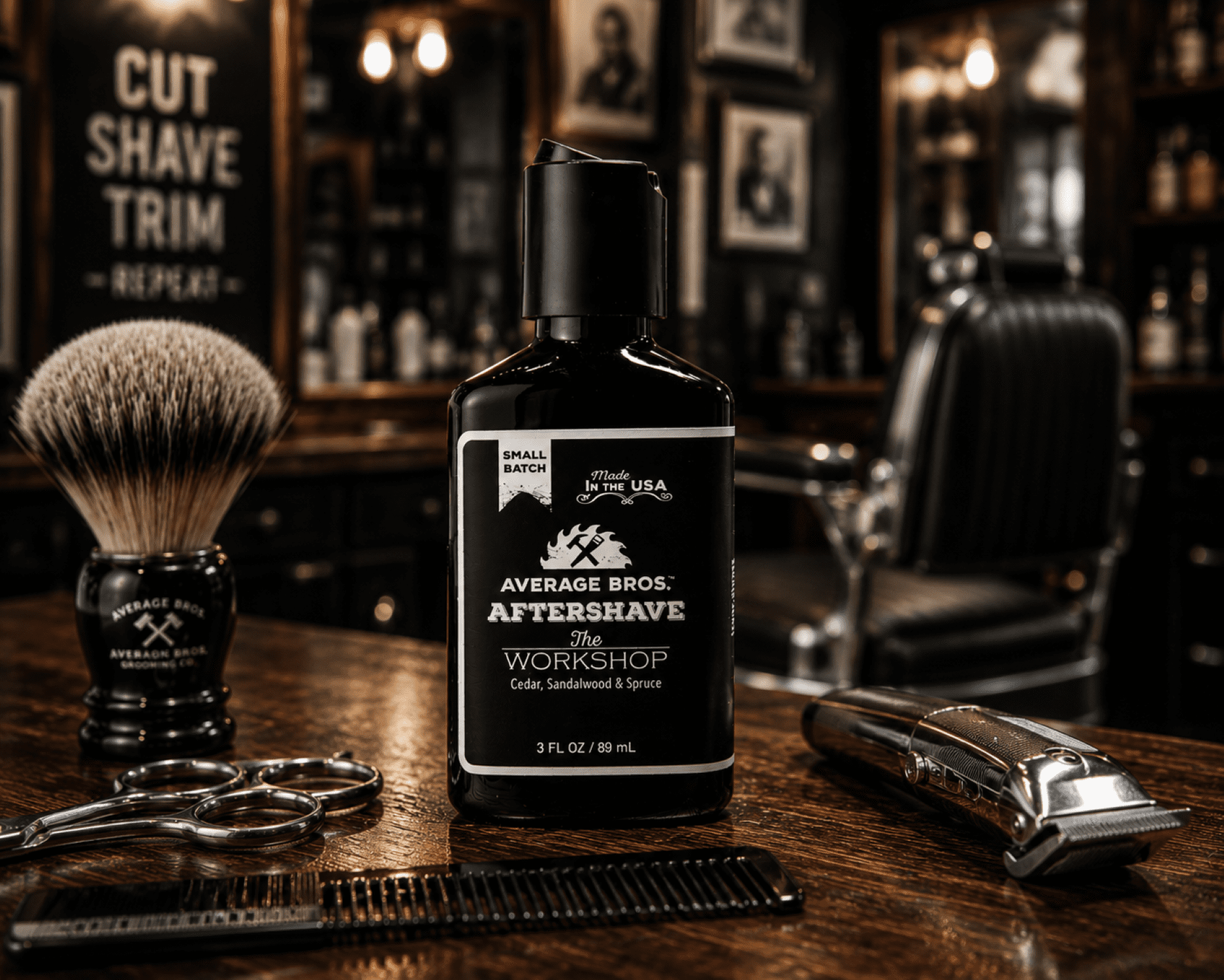 The Workshop Cedar Sandalwood & Spruce Aftershave Scented for Men