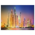 thumbnail image 2 of Dubai Marina Skyscrapers Panorama - Cityscape Canvas Print, 2 of 3