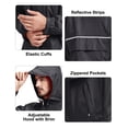thumbnail image 4 of SPEEDRUN Mens Rain Jackets Men Waterproof breathable Lightweight Windbreaker with Hood Outdoor Raincoat for Hiking Running Travel Black XL, 4 of 7