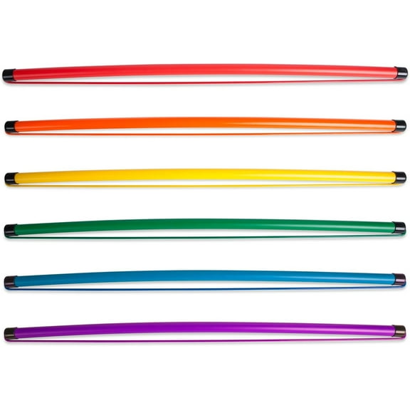 Champion Sports Kids Jump Rope: Set of 6 Jumping Ropes and Sticks for Fitness