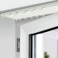 thumbnail image 2 of GXCZ Conjoined Double Curtain Rail Track Ceiling Mounting - Room Divider Curtain Rods With Silence Pulleys - For Living Room, Hotel, Hospital, Garage(Black,240cm/2 * 120cm), 2 of 7