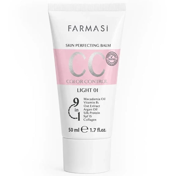 Farmasi CC Cream, Hydrating, Lightweight Coverage, SPF 25, Light, 1.7 fl oz | Color Correcting, Tinted Moisturizer, Evens Tone, Radiant Finish, Breathable Wear, Daily Makeup Base, Smooth Looking Skin