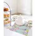 thumbnail image 4 of Easter Grey Bunny Kitchen Dish Towels for Drying Dishes Set of 3, Spring Colorful Egg Flower Teal Wood Grain Waffle Weave Microfiber Hand Tea Bathroom Towels Quick Dry & Absorbent Towel 12x12, 4 of 7