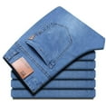 thumbnail image 2 of REDHOTYPE Jean pour Homme Coupe Ajustée Extensible Confortable Mode Pantalon en Denim, 2 of 8