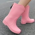 thumbnail image 5 of EHQJNJ Rain Shoes for Women Fashion Rain Shoes Outside Waterproof Shoes Kitchen Rubber Shoes Soft Bottom Comfortable Middle Tube Rain Boots Ankle Rain Boots for Women Arch Support, 5 of 8