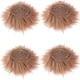 thumbnail image 1 of 4 rollos de tela de felpa peluda de 8,9 a 15 cm precortada, lana artificial, barba de gnomo, color marrón coco, cortes de pelusa esponjosos, 1 of 9