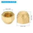 thumbnail image 2 of Uxcell 5/8-18UNF Brass Compression Cap Fitting, 4 Pcs External Stop Valve Cap 45 Degree Flare Tube Fitting Sealing Plug, 2 of 5
