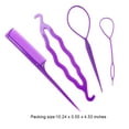 thumbnail image 4 of Outil de Coiffure Queue de Cheval Durable Accessoire de Coiffure Élastique Bonne Boucle Queue Coiffure Décorations Fournitures de Beauté pour Filles Violet, 4 of 6