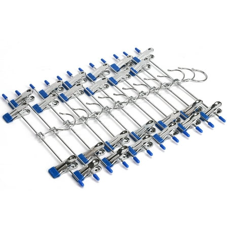 hangers hanger metal pants clips pack adjustable slack chrome hardware weight light walmart opens dialog displays option button additional zoom