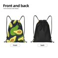 thumbnail image 5 of Easygdp Fresh Avocado Drawstring Backpack, Beach Sackpack, Travel Sackpack Lightweight for Sports, Gym, Travel, Swimming - Small, 5 of 9