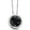 Black Sapphire, September, variant on 14K Yellow Gold Black Zirconia Pendant Necklace for Women (1.50 Cttw, Gemstone, Round 6MM, with 18 inch Chain)